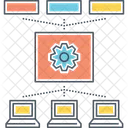 Data Warehouse Lager Zentrum Symbol