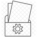 Datensatzverwaltung Thinline Symbol Icon