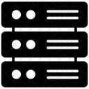 Rechenzentrum Datenserver SQL Icon