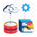 Cloud Server Datensicherung Cloud DB Symbol