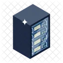 Datenserver Datenbank Datenspeicher Rack Symbol