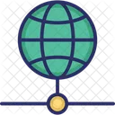 Datenspeicherung Globe Netzwerk Globe Server Symbol