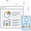 Unternehmenswebsite Datendiagramm Onlinedaten Symbol