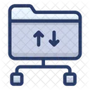Datenstruktur Remote Dateien Ordnernetzwerk Symbol