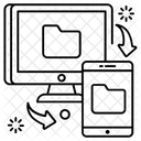 Datensynchronisation Datenubertragung Datenfluss Symbol