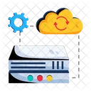 Datensynchronisierung Cloud Synchronisation Cloud Infrastruktur Symbol