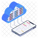 Datenaustausch Datentransformation Mobile Cloud Icon