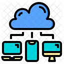 Datenubertragung Cloud System Online Symbol