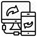 Datenubertragung Datenubermittlung Datenaustausch Symbol