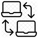 Datenubertragung Datenubermittlung Datenaustausch Symbol