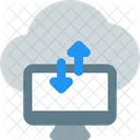 Desktop-Cloud-Übertragungsdaten  Symbol