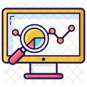 Online Daten Datenanalyse Unternehmensstatistiken Symbol