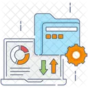 Datenmanagement Content Management Unternehmensfuhrung Symbol