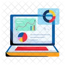 Analytisches Dashboard Datenvisualisierung Datenanalyse Symbol