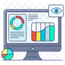 Datenanzeige Datenvisualisierung Online Analyse Symbol