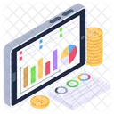 Webanalyse Finanzinfografik Datenvisualisierung Symbol