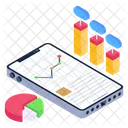 Datenanzeige Datenvisualisierung Online Analyse Icon