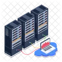 Datenanzeige Datenvisualisierung Serverraum Symbol
