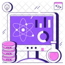 Datenwissenschaft Elektron Proton Symbol