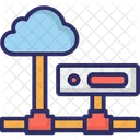 Cloud Computing Netzwerkserver Cloud Hosting Symbol