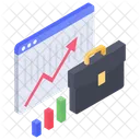 Statistiche Analisi Grafico Aziendale Icon