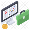 Statistiche Analisi Grafico Aziendale Icon