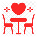 Dating Dinner Table Love Icon