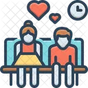 Dating Lovers Couple Icon