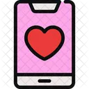 Dating App Love Heart Icon