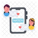 Online Matchmaking Dating App Online Romance Icon