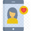 Dating App Love Smartphone Icon