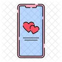 Dating App Love Smartphone Icon