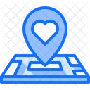 Dating Location Heart Location Romantic Location Icon