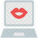 Laptop Lips Smiling Icon