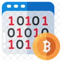 Datos Binarios De Bitcoin Codigo Binario De Bitcoin Cripto Icono