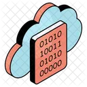 Datos Binarios En La Nube Codigo Binario En La Nube Datos En Bytes En La Nube Icono