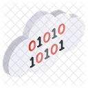 Datos Binarios En La Nube Numero Binario En La Nube Codigo Binario En La Nube Icono