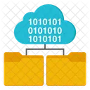 Datos Binarios En La Nube Tecnologia En La Nube Computacion En La Nube Icono