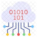 Datos binarios en la nube  Icono