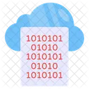 Datos Binarios En La Nube Codigo Binario Tecnologia En La Nube Icono