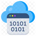 Datos binarios en la nube  Icono