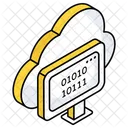 Datos binarios en la nube  Icono