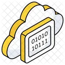 Datos binarios en la nube  Icono