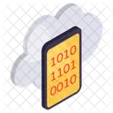 Datos Binarios En La Nube Codigo Binario En La Nube Datos Binarios Moviles Icono