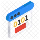 Datos Binarios Codigo Binario Sitio Web Binario Icono