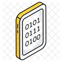 Datos Binarios Moviles Codigo Binario Codigo Digital De Datos Digitales Icono
