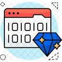 Datos binarios premium  Icono