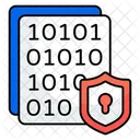Datos Binarios Seguros Codigo Binario Seguro Datos De Bytes Seguros Icono