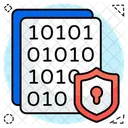 Datos Binarios Seguros Codigo Binario Seguro Datos De Bytes Seguros Icono
