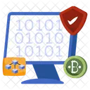 Datos Binarios Seguros Codigo Binario Seguro Seguridad De Datos Binarios Icono